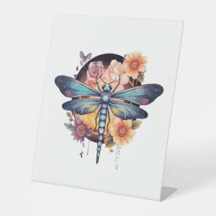 Beautiful Dragonfly Pedestal Sign