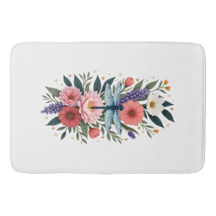 Beautiful Dragonfly Watercolor Art Insect Lover Ea Bath Mat