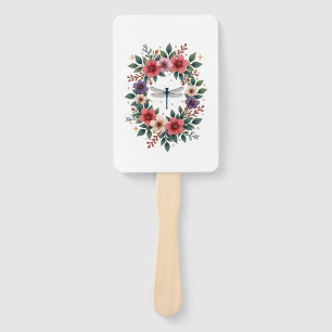 Beautiful Dragonfly Watercolor Art Insect Lover Ea Hand Fan
