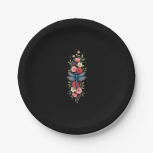 Beautiful Dragonfly Watercolor Art Insect Lover Ea Paper Plate