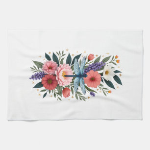 Beautiful Dragonfly Watercolor Art Insect Lover Ea Tea Towel