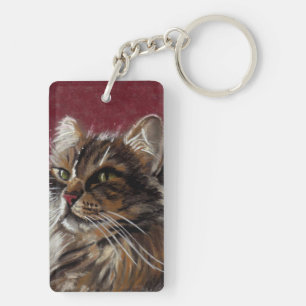 Beautiful Dreamer - Maine Coon Cat Keychain