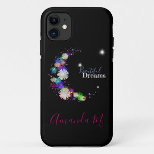 Beautiful dreams modern daisies watercolor swirls iPhone 11 case