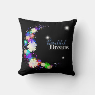 Beautiful dreams modern daisies watercolor swirls cushion