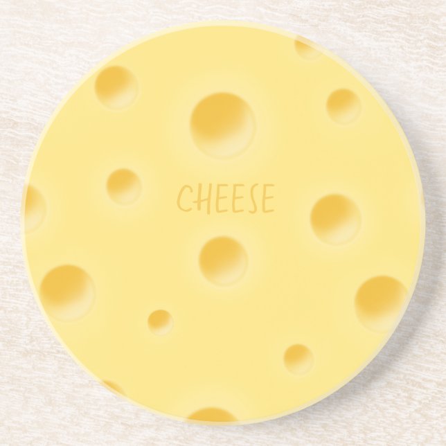 Beautiful Dreamy Swiss Cheese Personalizable Coaster (Front)