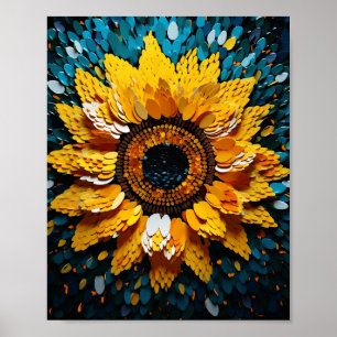 Beautiful Dune Sunflower Poster