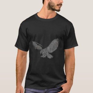 Beautiful Eagle American Bird Silhouette Flying Vi T-Shirt