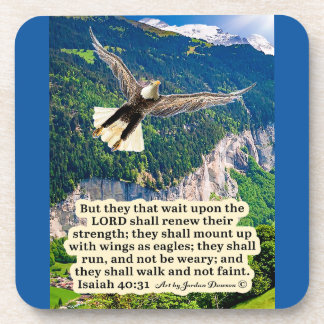 Beautiful Eagle Scripture Isaiah 40:31 Coaster