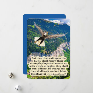 Beautiful Eagle Scripture Isaiah 40:31 Holiday Card