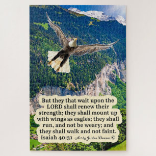Beautiful Eagle Scripture Isaiah 40:31 Jigsaw Puzzle