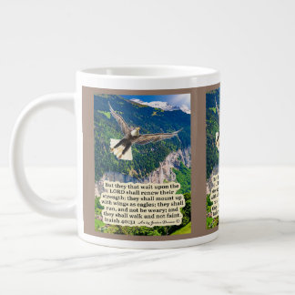 Beautiful Eagle Scripture Isaiah 40:31 Large Coffee Mug