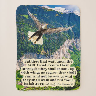 Beautiful Eagle Scripture Isaiah 40:31 Sherpa Blanket
