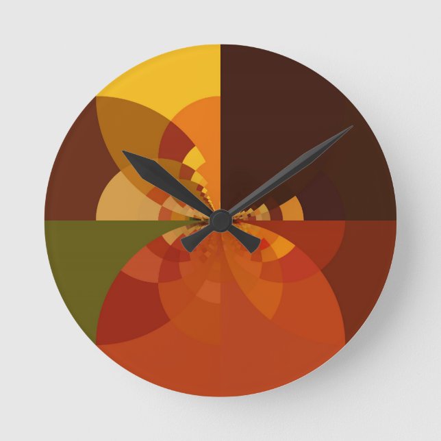 Beautiful Earth Abstract Art Print Round Clock (Front)