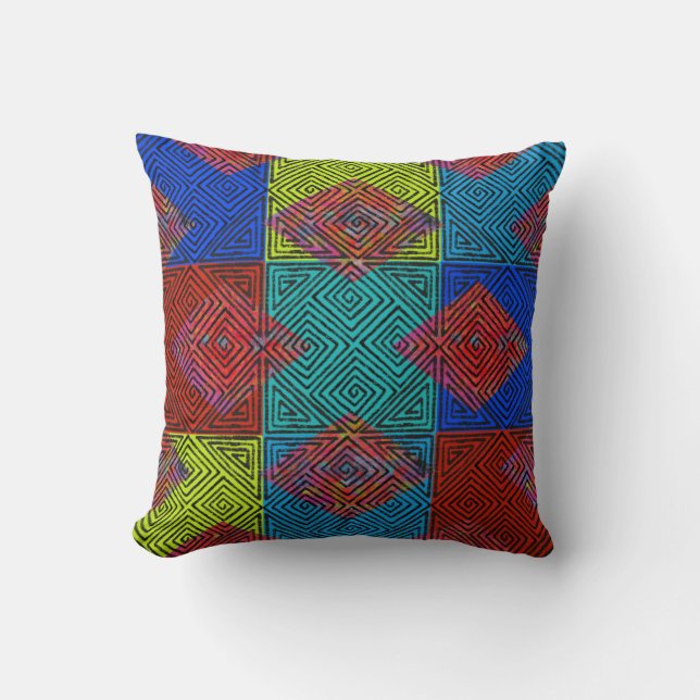 Beautiful Earthy African Boho | Mud Cloth Style Cushion (Front)