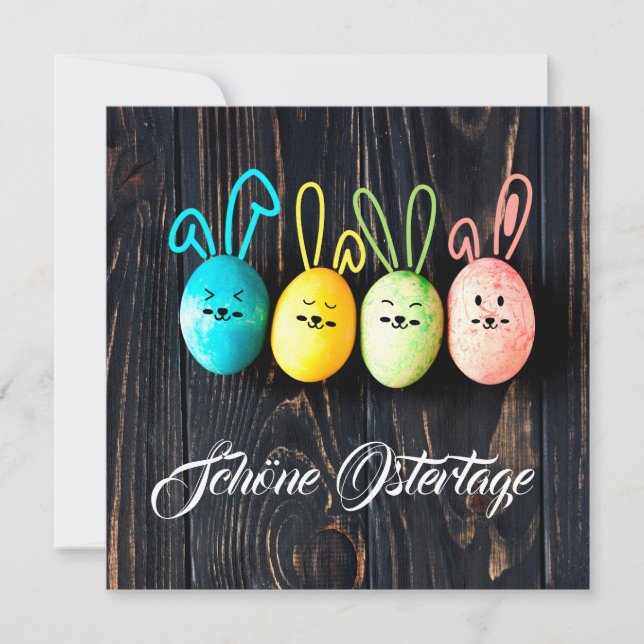 Beautiful Easter days and colorful eggs Holiday Card (Front)