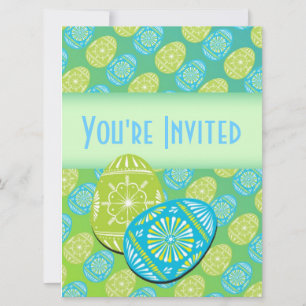 Beautiful Easter Egg Party Invitation-Customisable Invitation