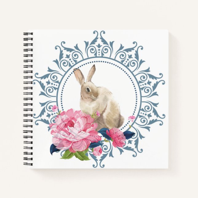 Beautiful Easter Rabbit Notebook (Front)