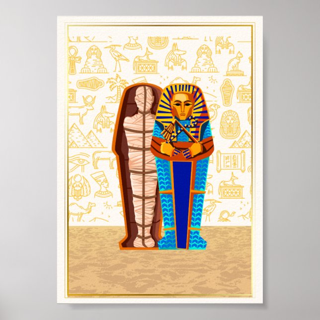 Beautiful Egyptian Art Wall Poster (Front)