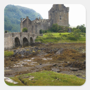 Beautiful Eileen Donan Castle in Western Dornie 2 Square Sticker
