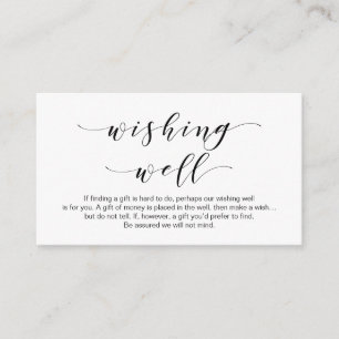 Beautiful Elegance, in Black, Wedding Wishing Well Enclosure Card