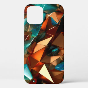 Beautiful, elegant, abstract background with metal iPhone 12 case