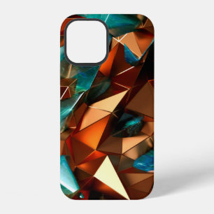 Beautiful, elegant, abstract background with metal iPhone 12 case
