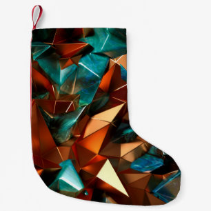 Beautiful, elegant, abstract background with metal small christmas stocking