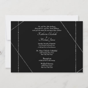 Beautiful Elegant B/W Photo Wedding III   Invitation