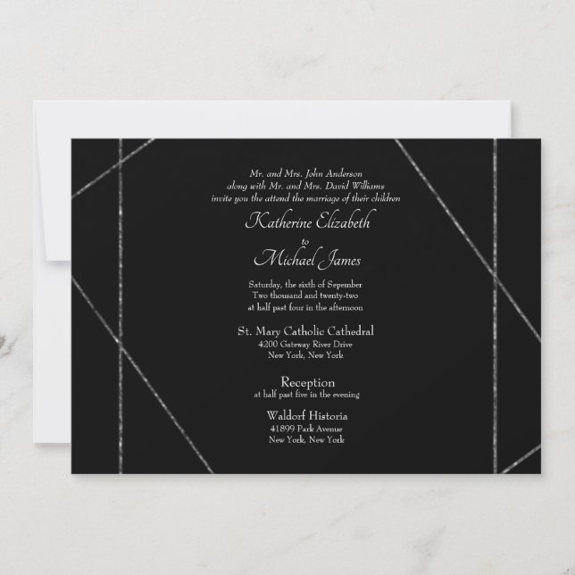 Beautiful Elegant B/W Photo Wedding III   Invitation (Front)