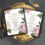 Beautiful Elegant Botanical Wedding Program<br><div class="desc">itinerary weddings,  ceremony programs,  wedding programs,  wedding vow renewal program templates,  example of wedding program,  wedding program template</div>