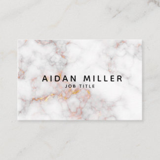 Beautiful elegant business card with gold marble