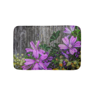 Beautiful Elegant Colourful Wild Flowers Bath Mat