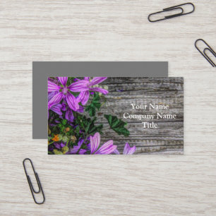 Beautiful Elegant Colourful Wild Flowers Business Card