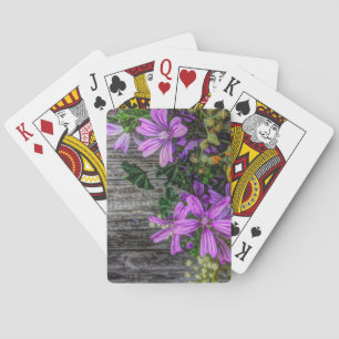 Beautiful Elegant Colourful Wild Flowers Playing Cards