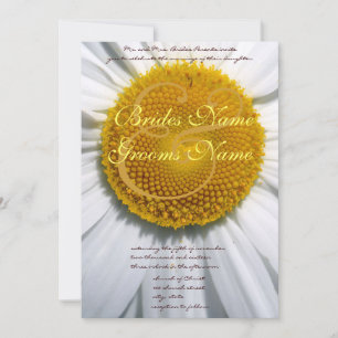 Beautiful Elegant Daisy Wedding Invitation