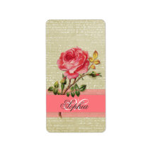 Beautiful elegant girly monogram vintage roses