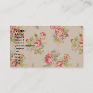 Beautiful elegant girly vintage floral pattern business card