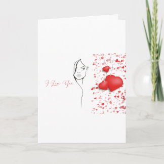 Beautiful, elegant “I love you” Valentine’s Day Note Card