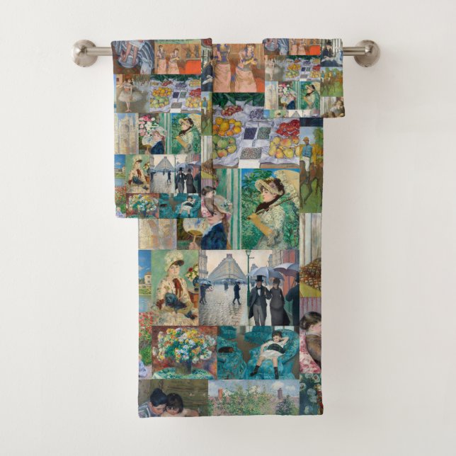 Beautiful Elegant Impressionist Art Bath Towel Set (Insitu)