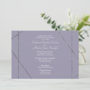 Beautiful Elegant Lavender Photo Wedding Invitation