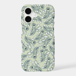 Beautiful elegant pastel floral swirls
