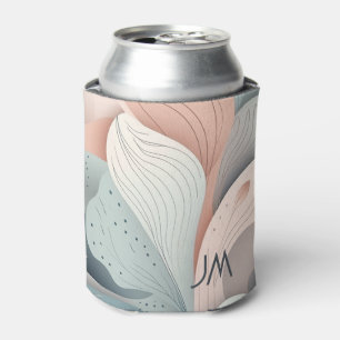 Beautiful elegant pastel leaves design can cooler