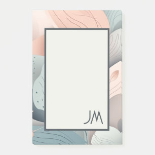 Beautiful elegant pastel leaves design post-it notes