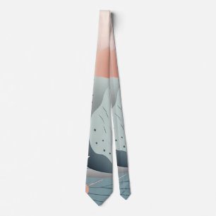 Beautiful elegant pastel leaves design tie