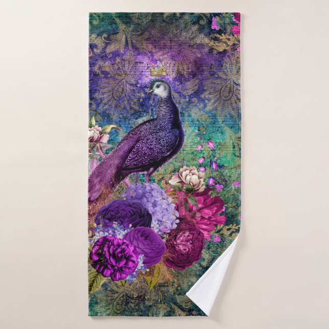 Beautiful Elegant Peacock Peacocks Bath Towel Set (Bath Towel)