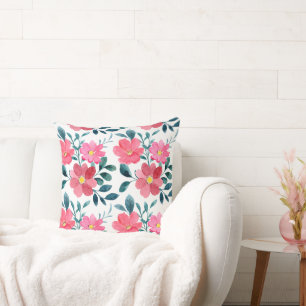 Beautiful Elegant pink flower pattern   Cushion