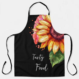 beautiful elegant print with a sunflower apron
