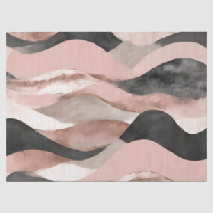 Beautiful Elegant Watercolor Pink Grey Abstract Tissue Paper