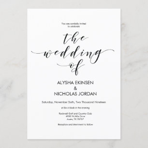 Beautiful Elegant Wedding Invitation Card