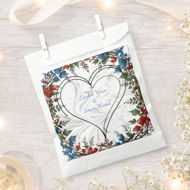 Beautiful,elegant & whimsical wedding themed decor favour bag (Clipped)